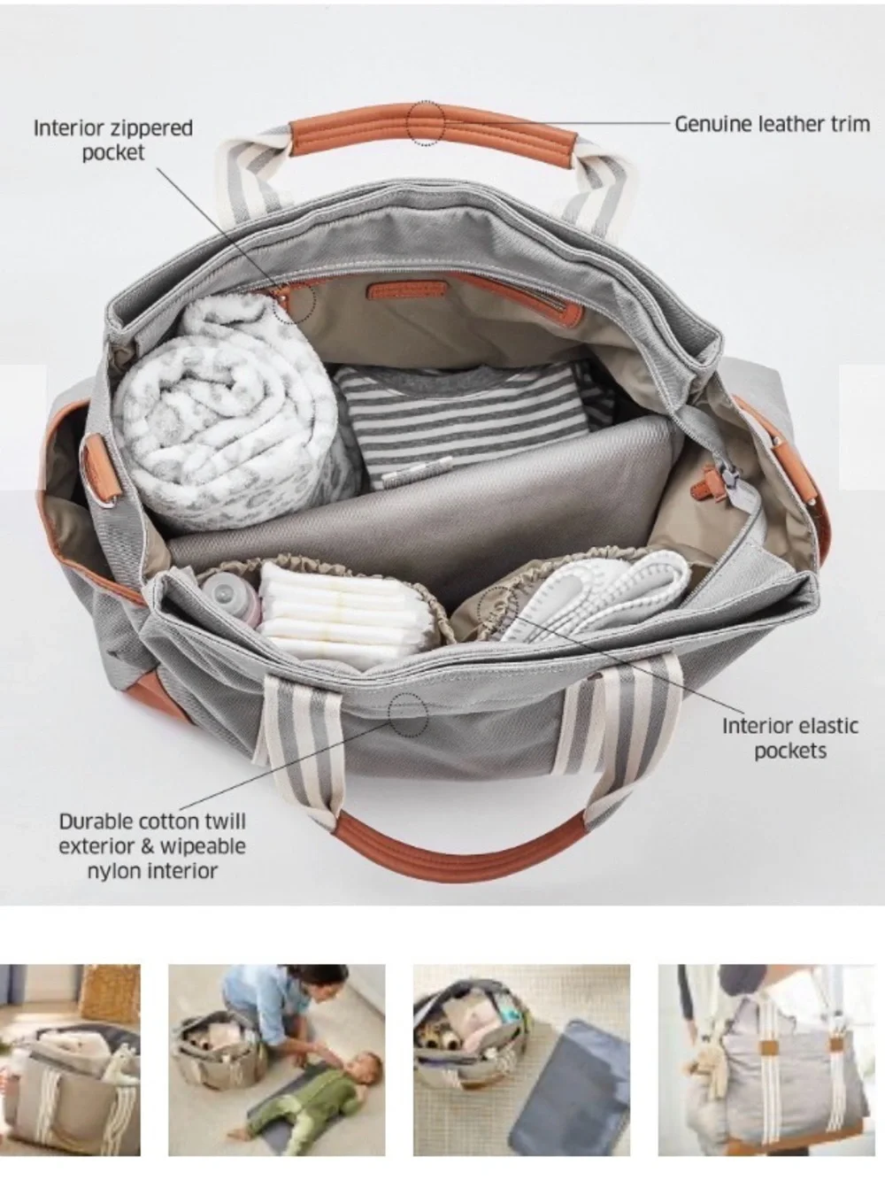 Pottery Barn Classic Color Canvas Diaper Bag